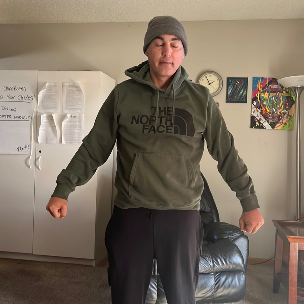 The North face Green hoodie